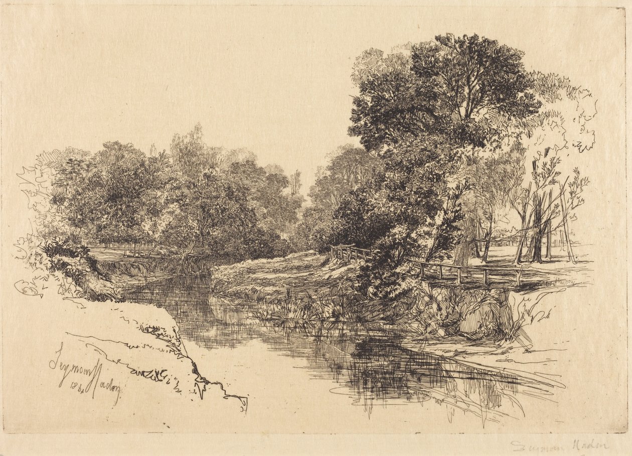 Een rivier in Ierland door Francis Seymour Haden