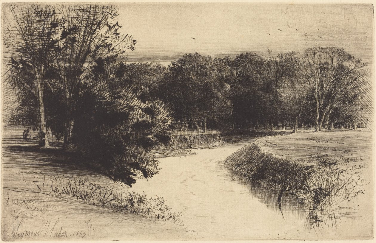 Een zonsondergang in Ierland door Francis Seymour Haden