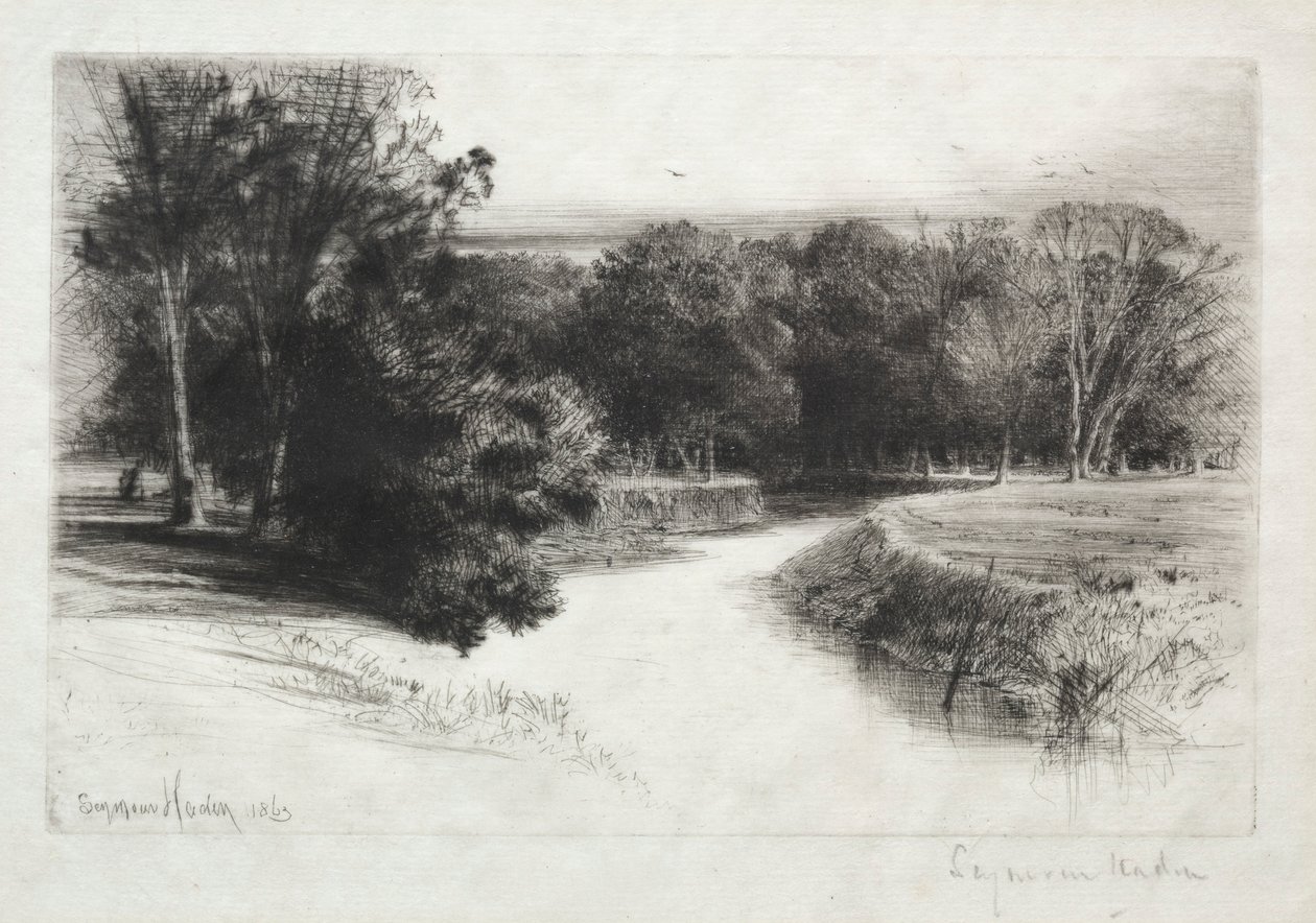 Een zonsondergang in Ierland, 1863 door Francis Seymour Haden