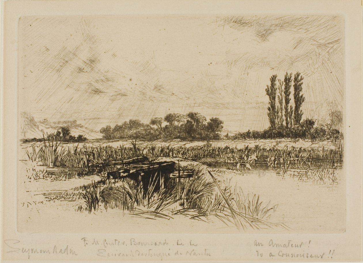 Een waterweide door Francis Seymour Haden
