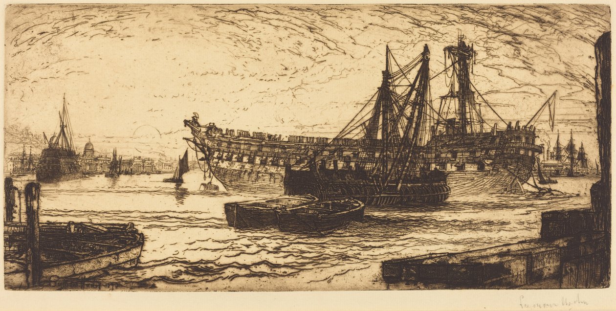 Het slopen van de Agamemnon door Francis Seymour Haden