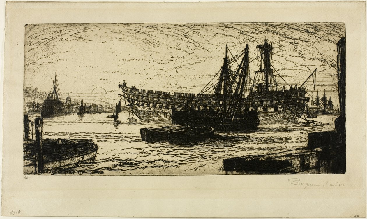 Het uiteenvallen van de Agamemnon, nr. 1 door Francis Seymour Haden