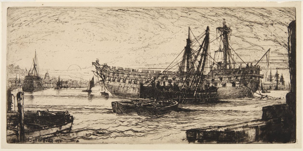 Ontmanteling van de “Agamemnon” door Francis Seymour Haden