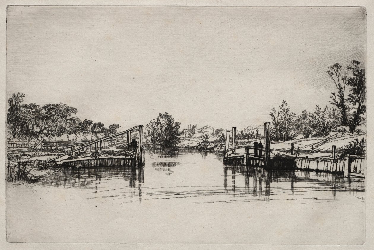 Egham Sluis door Francis Seymour Haden