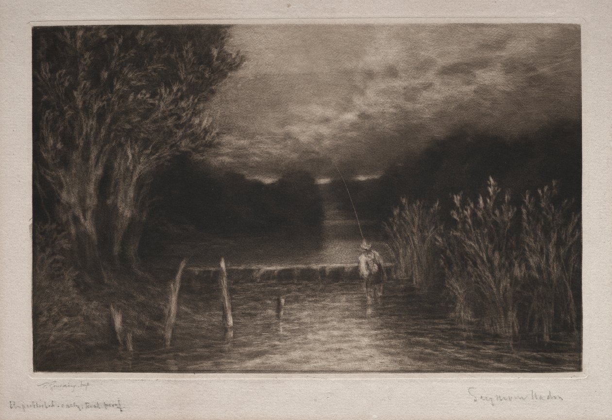 Vliegvissen door Francis Seymour Haden