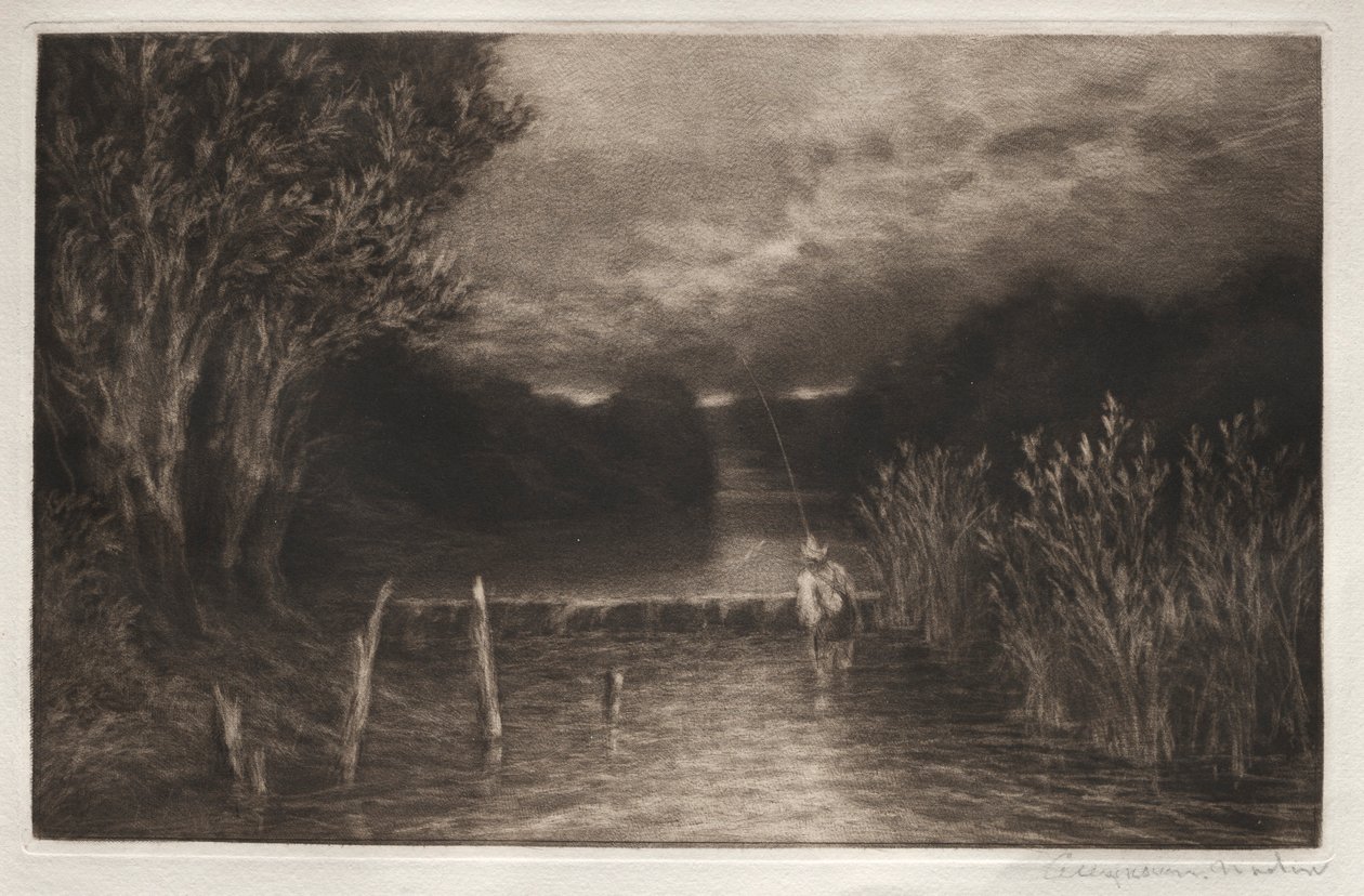 Vliegvissen, 1897 door Francis Seymour Haden