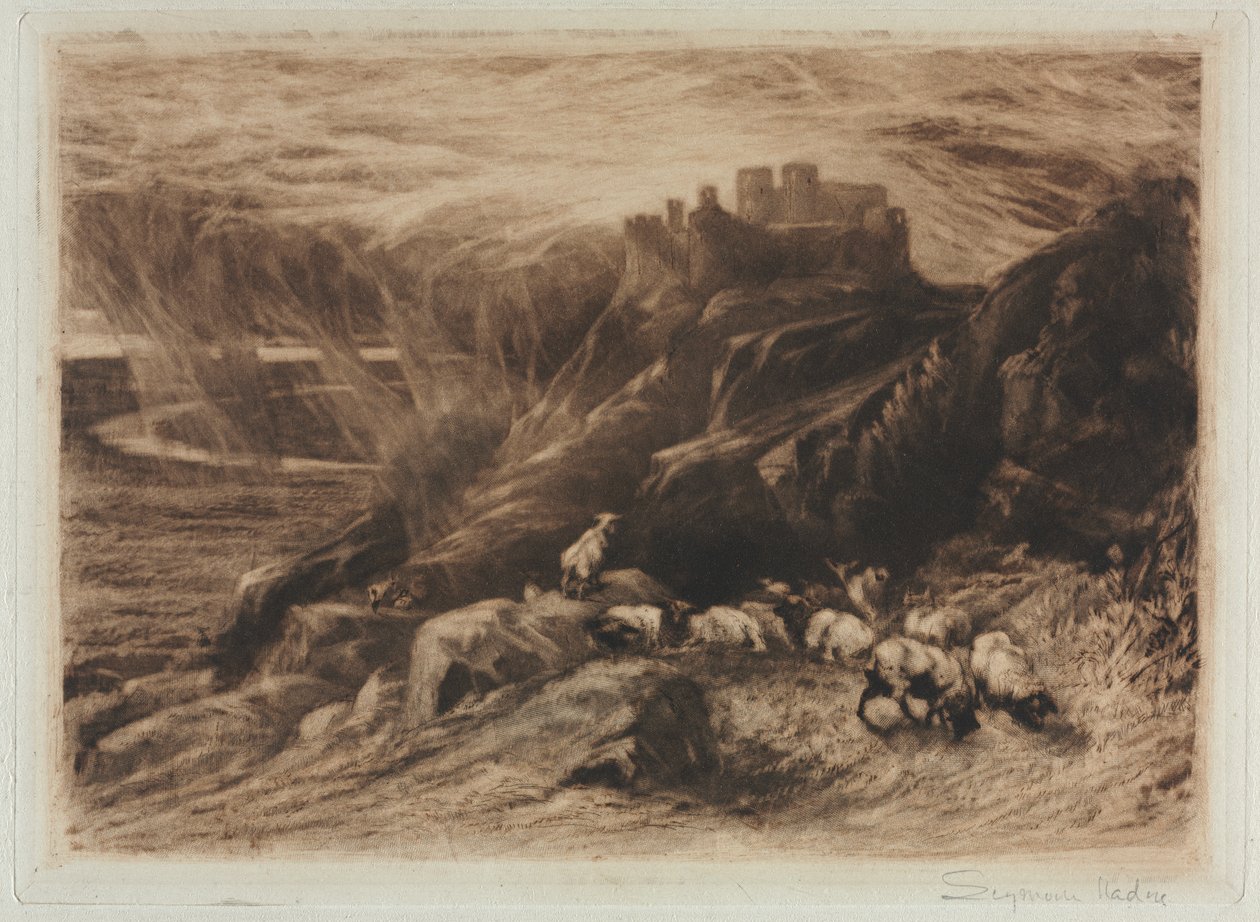 Harlech (Een Tweede Plaat) door Francis Seymour Haden