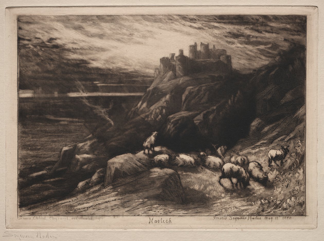 Harlech, 1880 door Francis Seymour Haden
