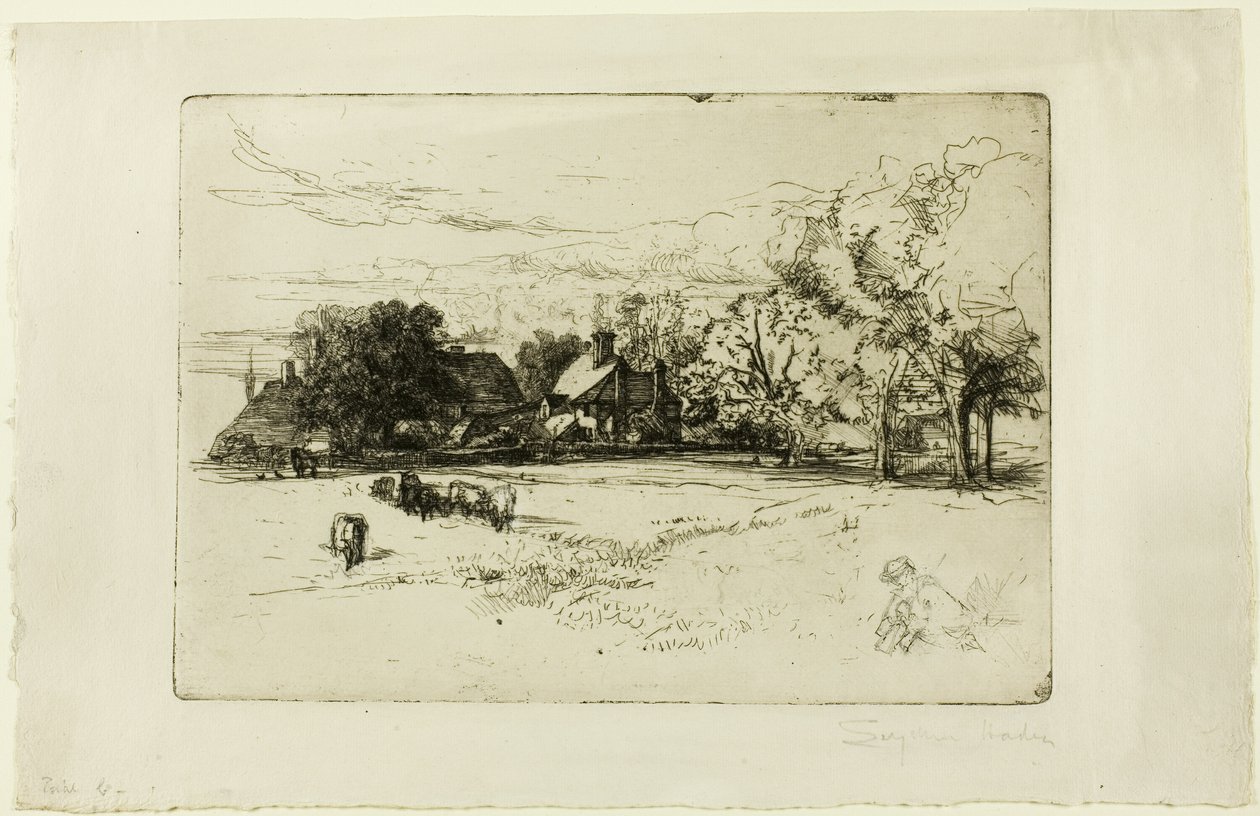 Huisje Horsley door Francis Seymour Haden