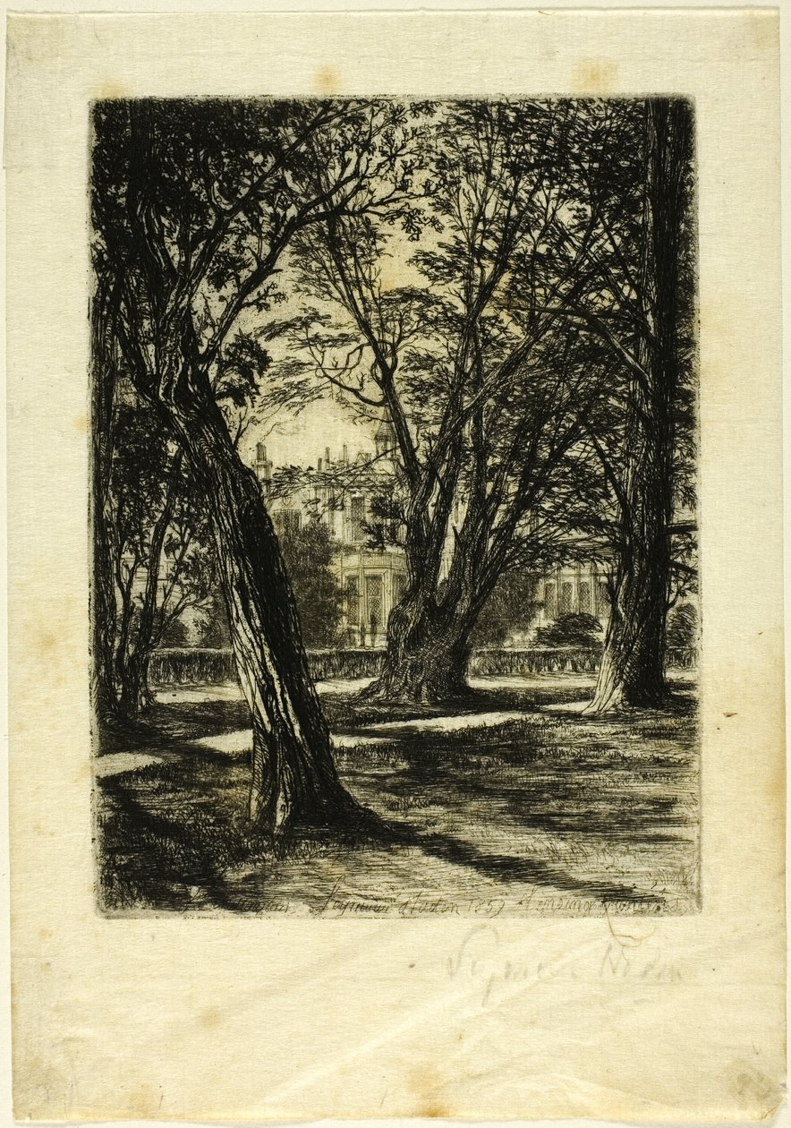 Kensington Gardens, nr. I (kleine plaat) door Francis Seymour Haden