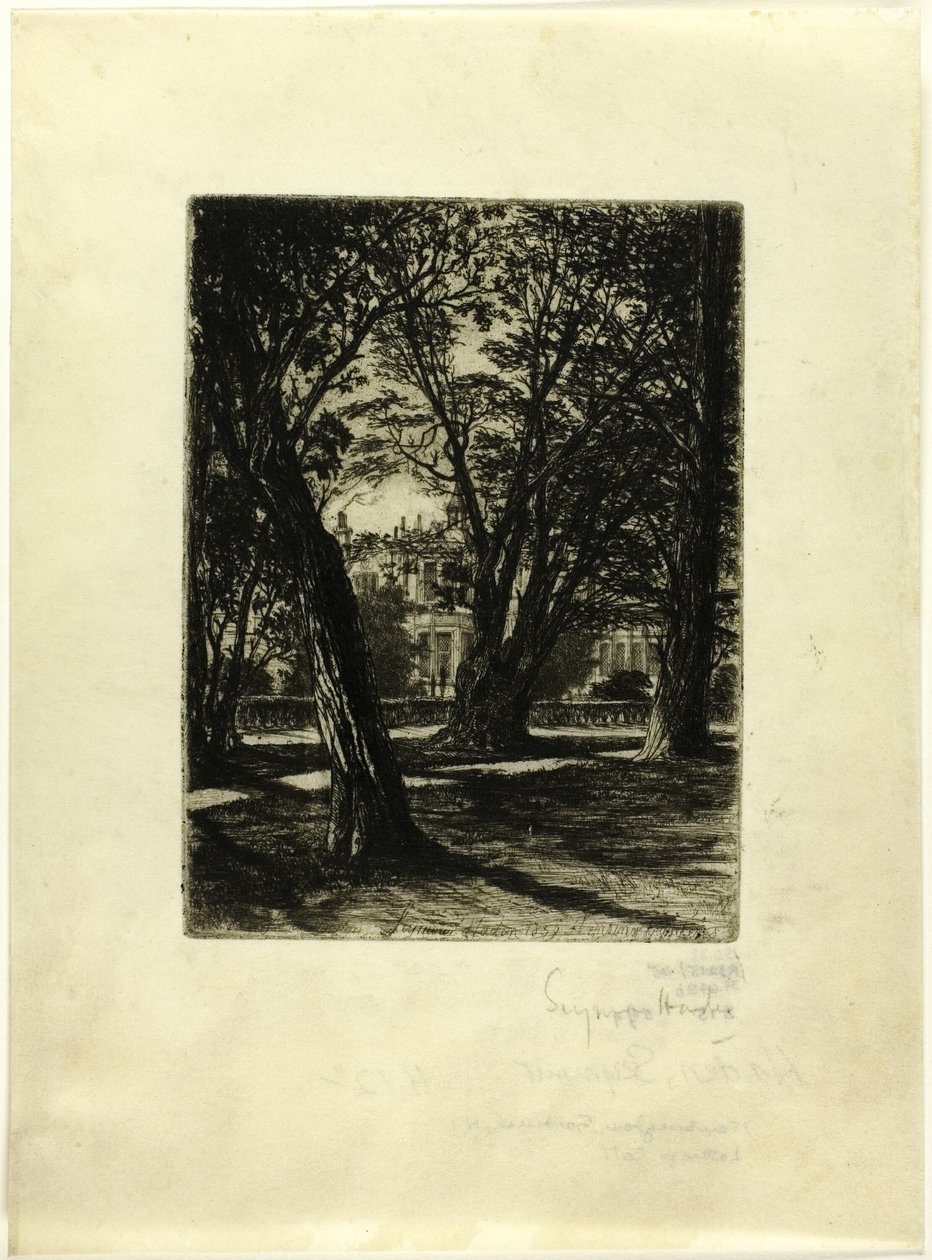 Kensington Gardens, nr. I (kleine plaat) door Francis Seymour Haden