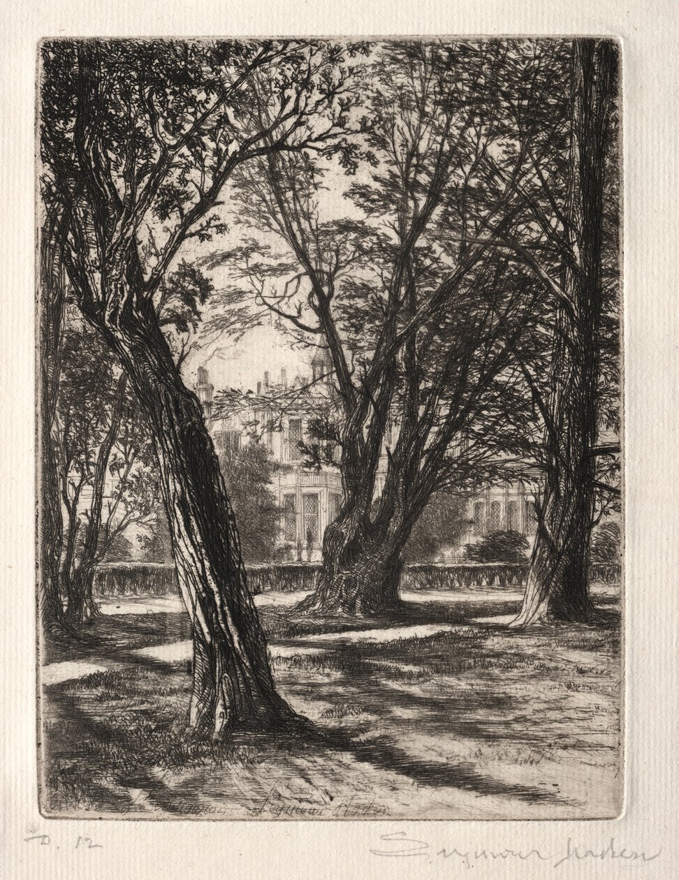 Kensington Gardens De Kleine Plaat, 1859 door Francis Seymour Haden
