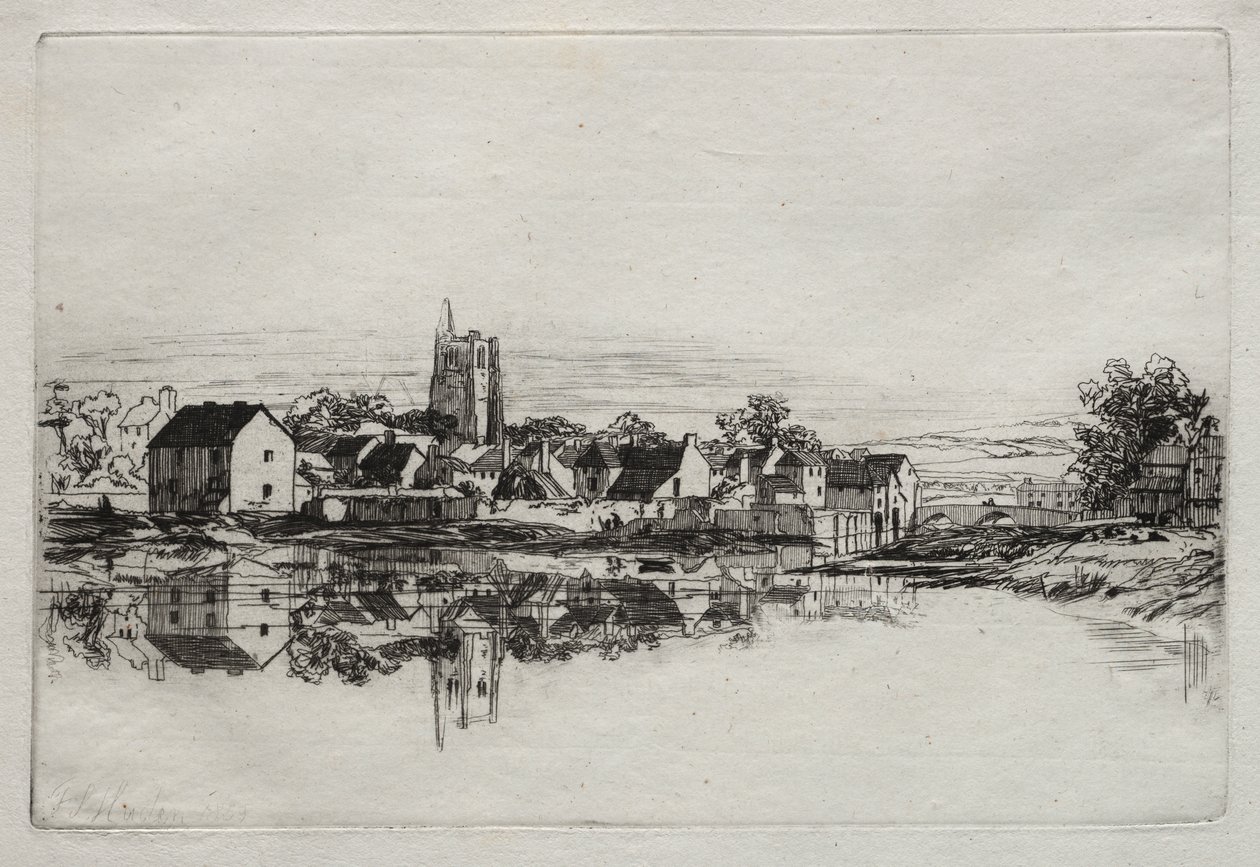 Kidwelly Stad door Francis Seymour Haden