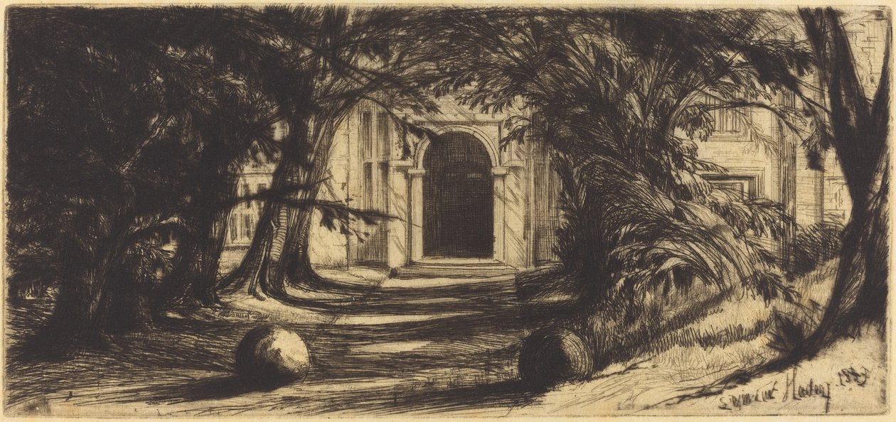 Mytton Hall (Lancashire) door Francis Seymour Haden