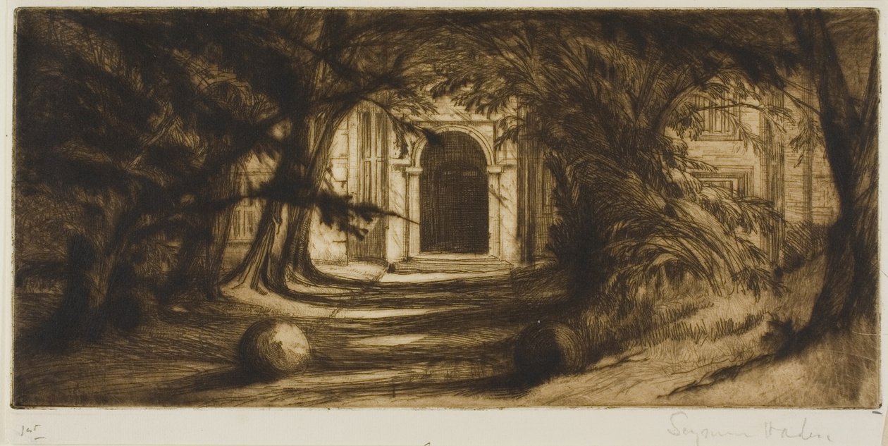 Mytton Hall door Francis Seymour Haden