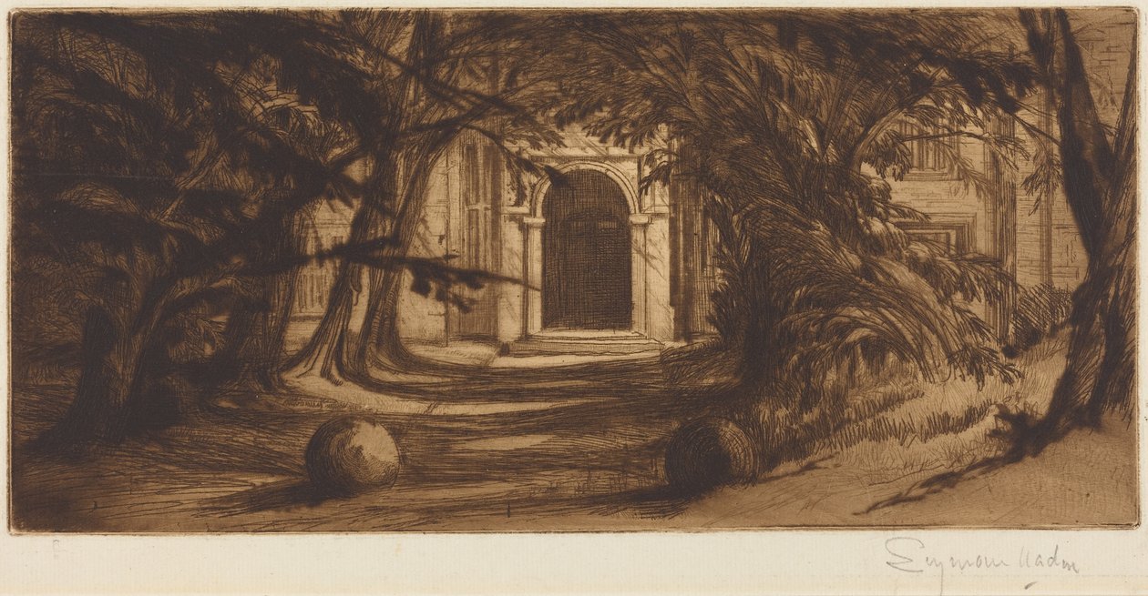Mytton Hall door Francis Seymour Haden