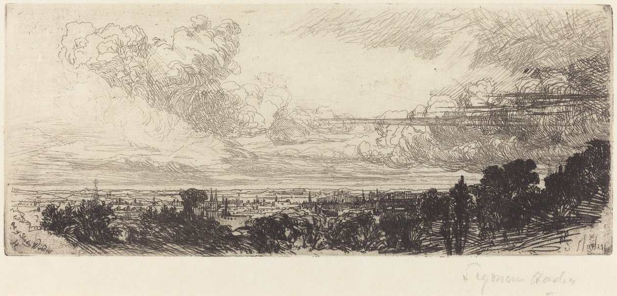 Uit het studieraam door Francis Seymour Haden