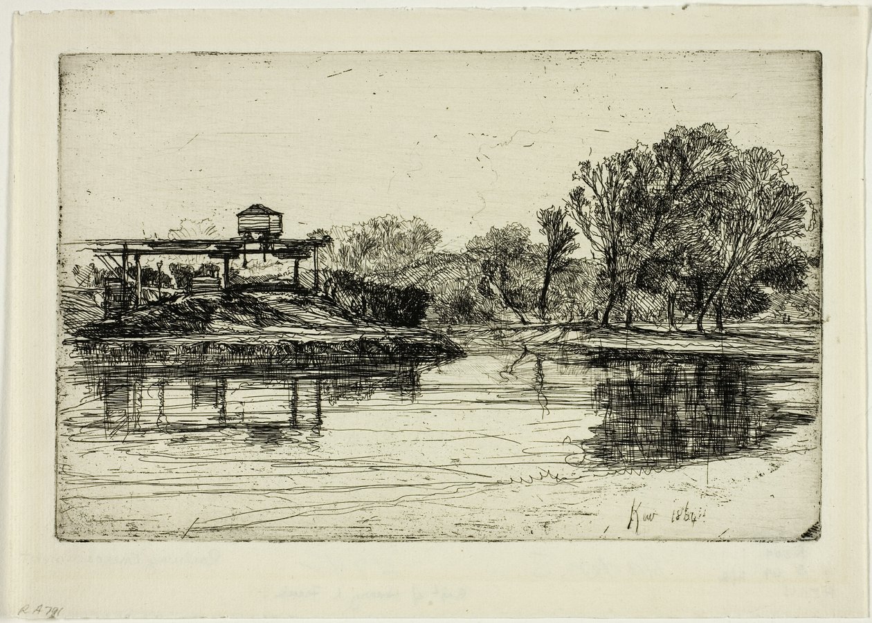 Spoorweginbreuk door Francis Seymour Haden