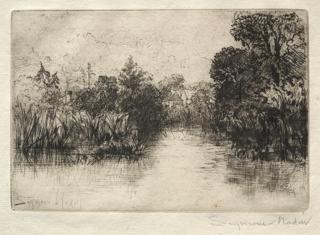 Shere Mill Pond (Een kleine studie) door Francis Seymour Haden
