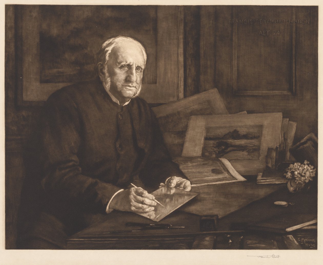 Sir Francis Seymour Haden, 1901 door Francis Seymour Haden