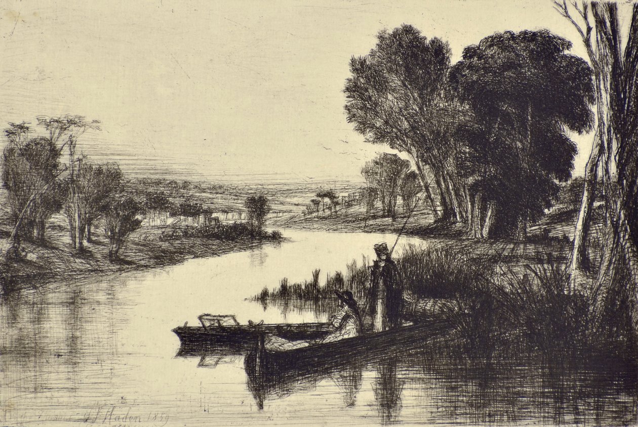Thames Vissers No.1 door Francis Seymour Haden