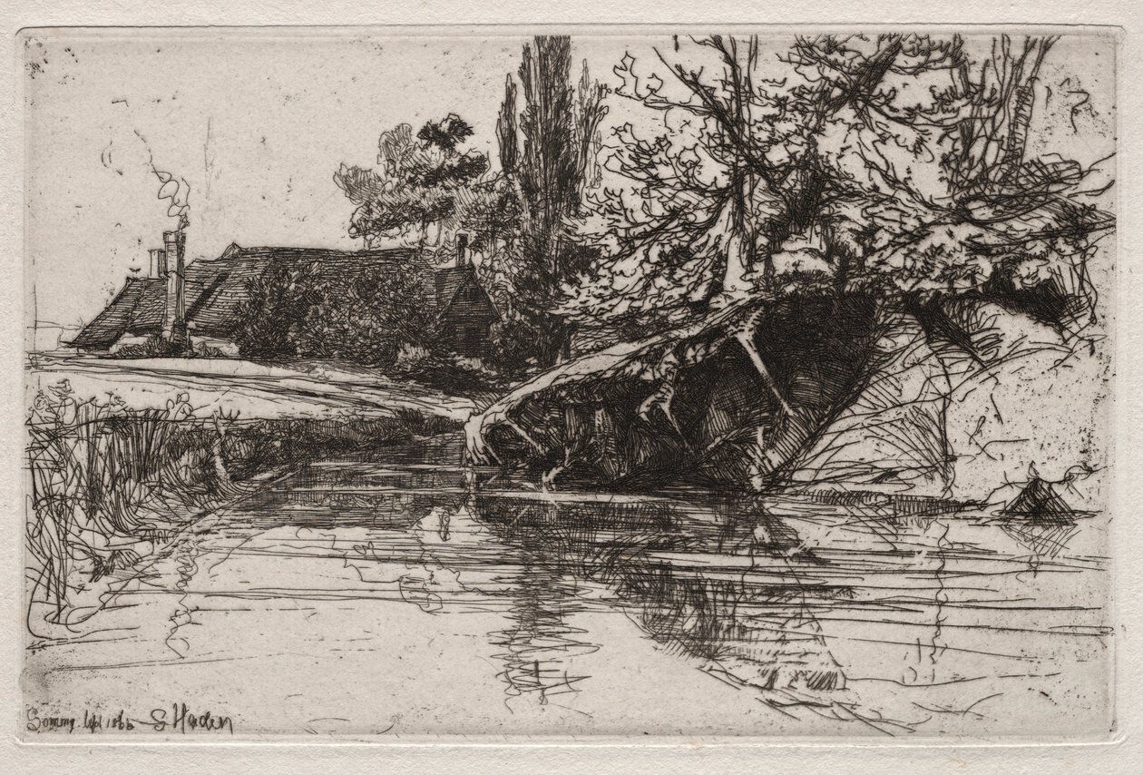 Het Gracht Huis door Francis Seymour Haden
