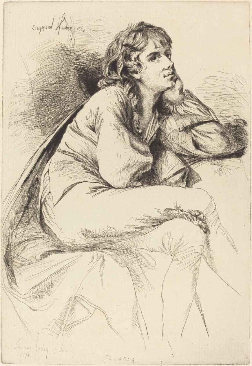 Thomas Haden van Derby door Francis Seymour Haden after Joseph Wright