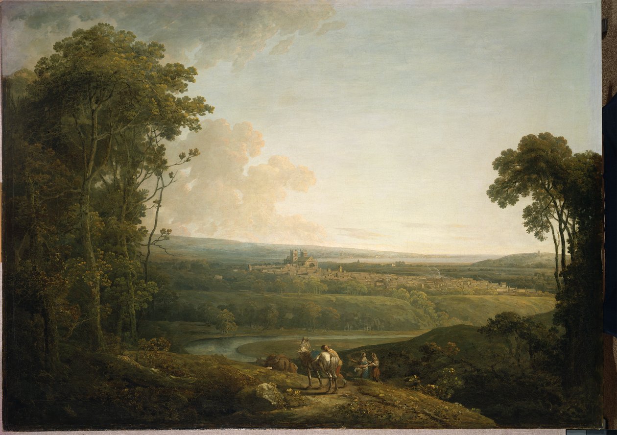 Exeter vanuit Exwick door Francis Towne