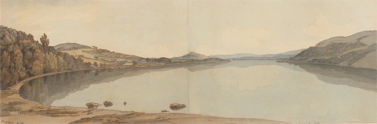 Het meer van Windermere door Francis Towne