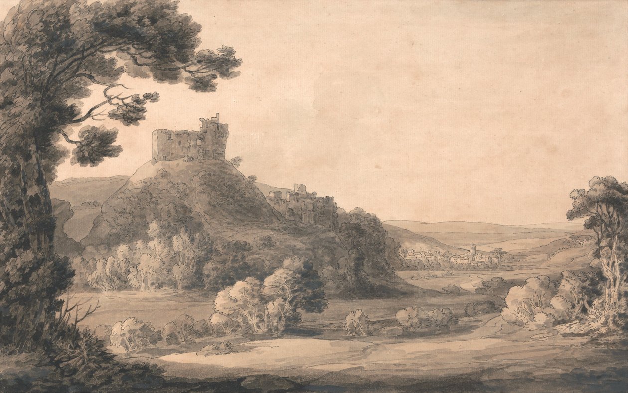Kasteel Okehampton door Francis Towne