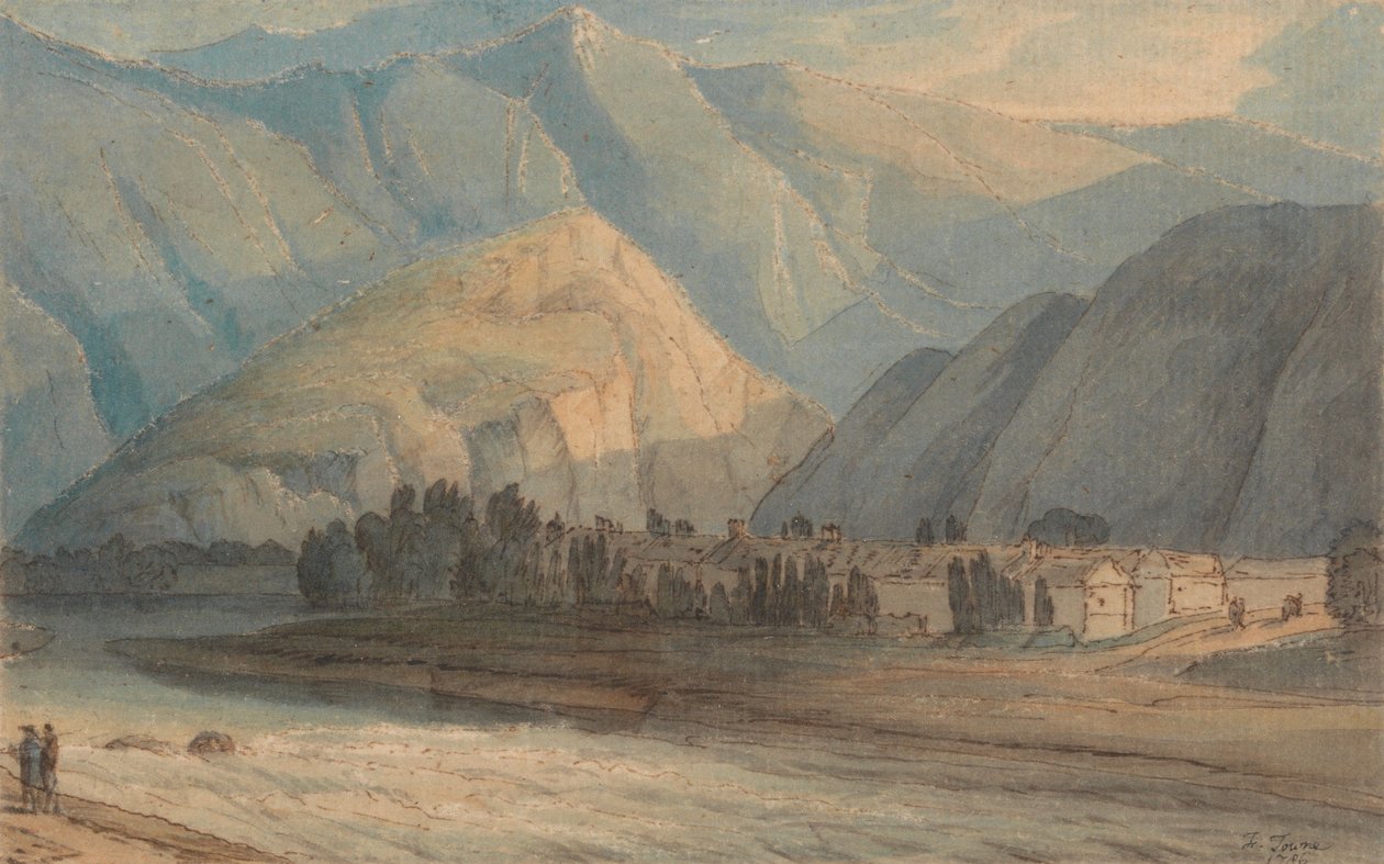 The Grange aan het begin van het Keswick-meer door Francis Towne