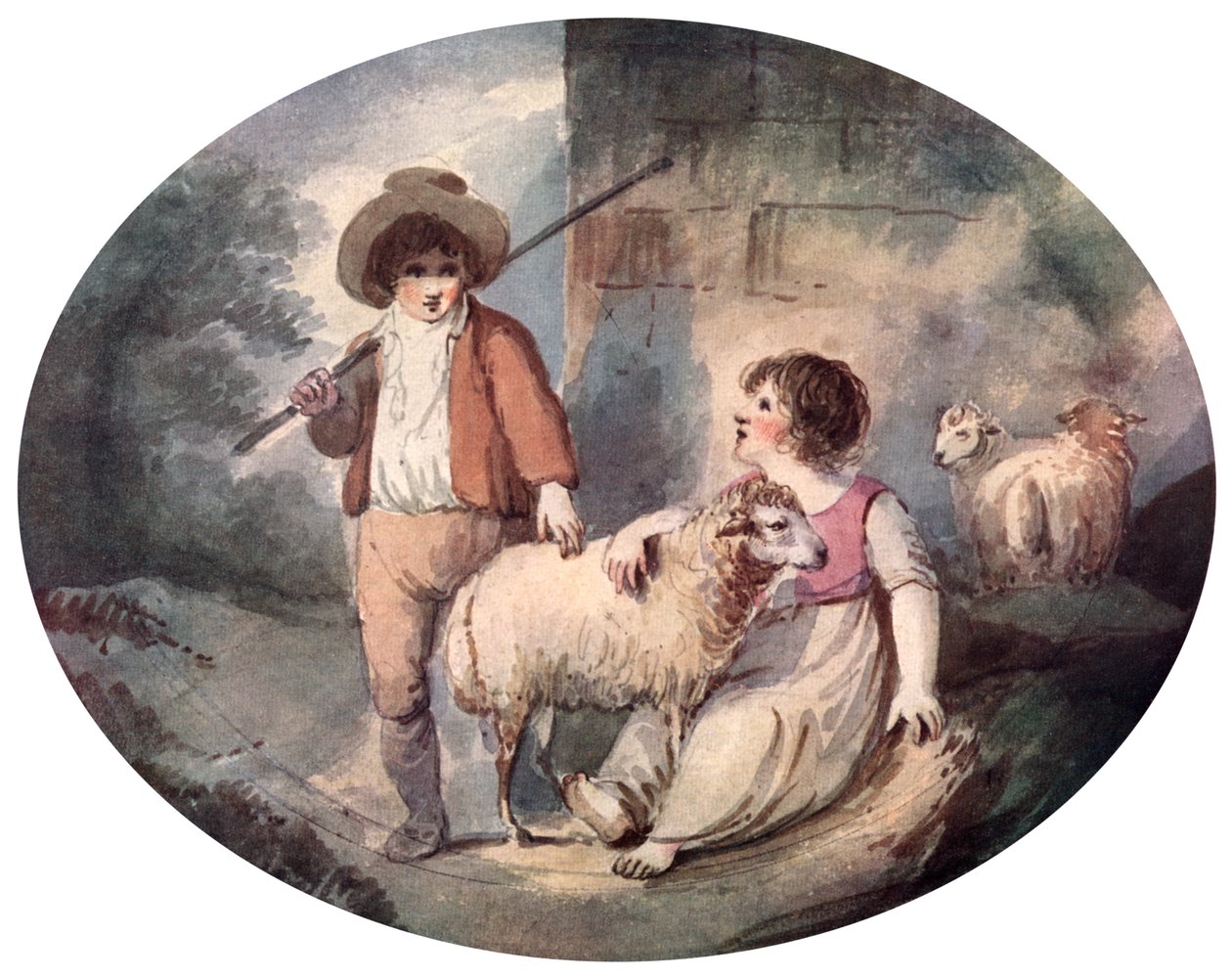 De Kleine Herderin door Francis Wheatley