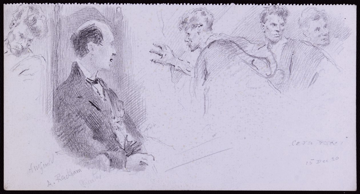 Portret van Arthur Rackham door Francis Wilfred Lawson