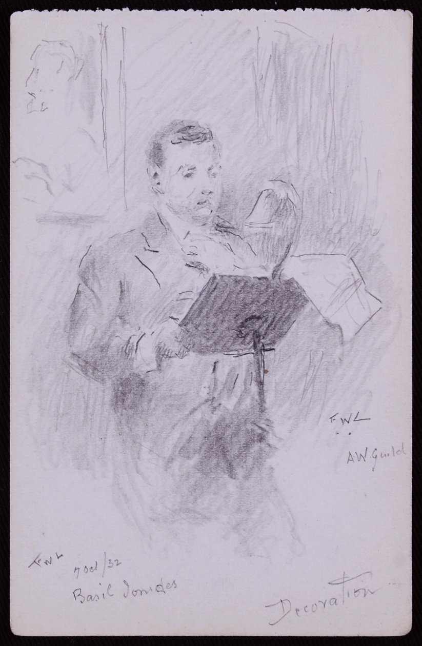 Portret van Basil Ionides door Francis Wilfred Lawson