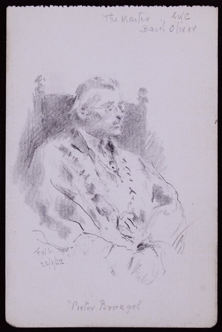 Portret van Basil Oliver door Francis Wilfred Lawson