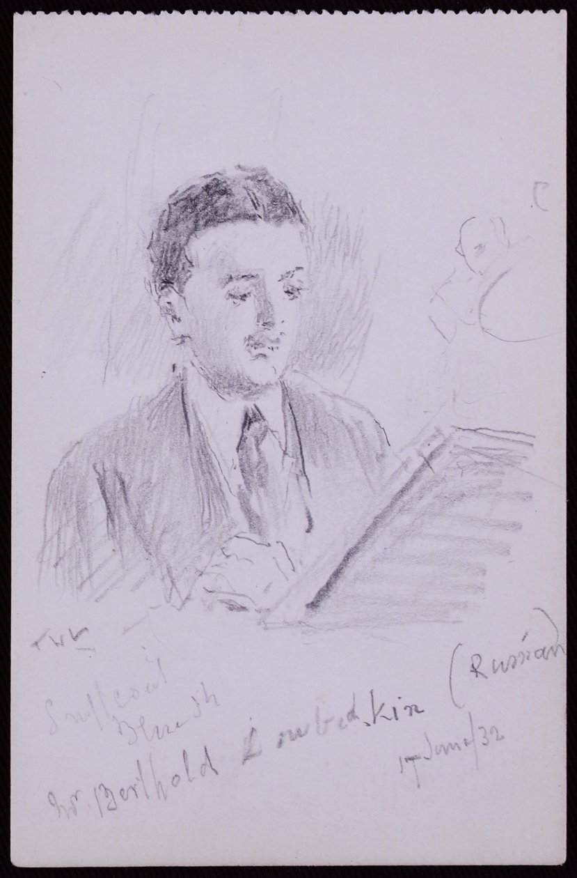 Portret van Berthold Lubetkin door Francis Wilfred Lawson