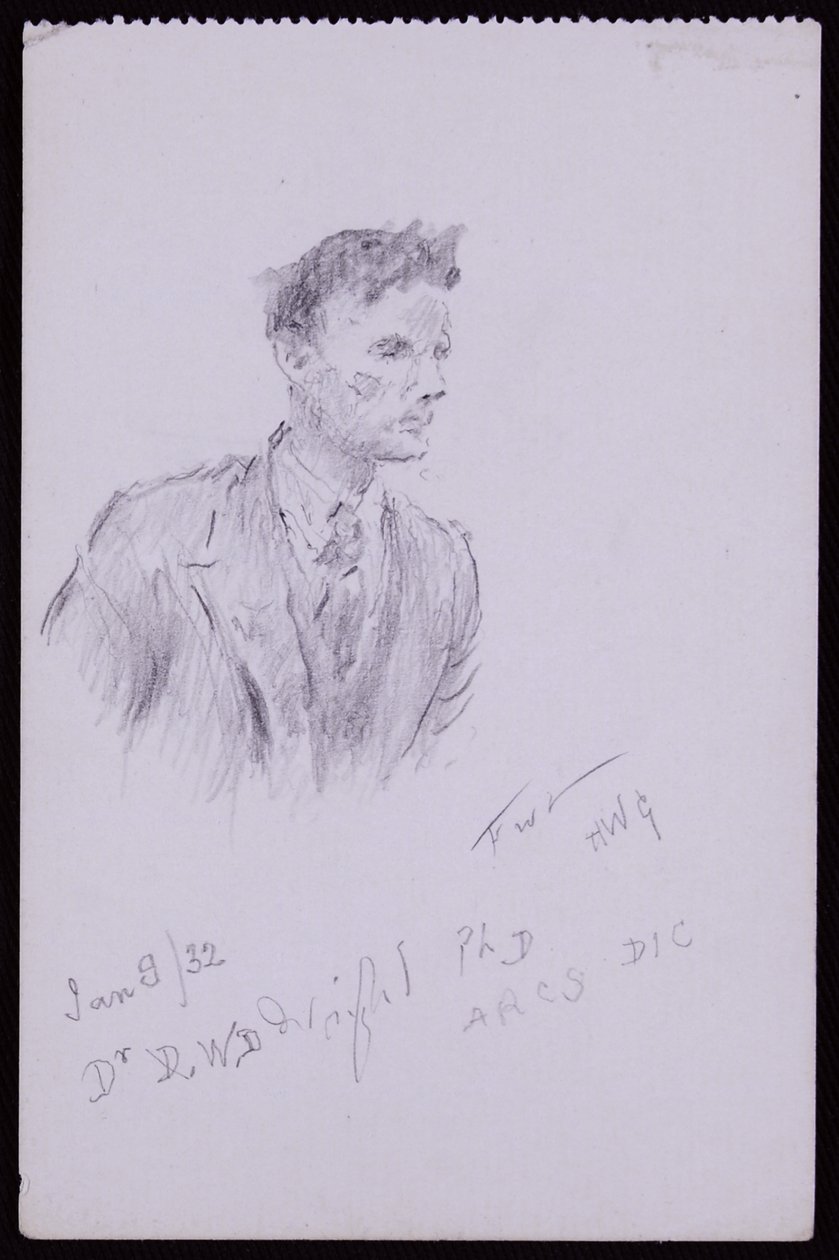 Portret van Dr. DWD Wright door Francis Wilfred Lawson