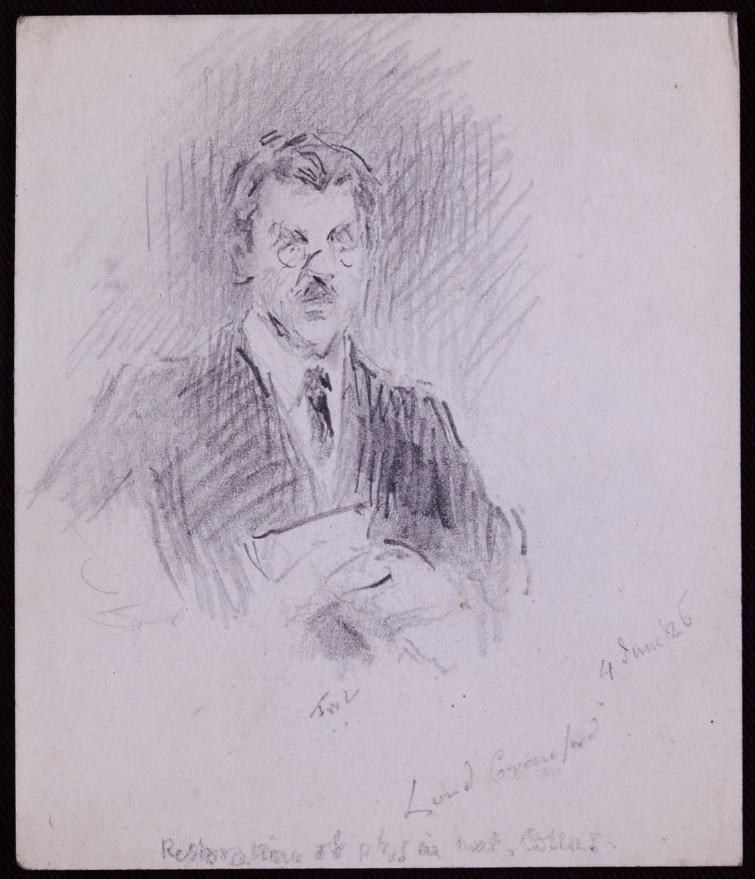 Portret van de Graaf van Crawford & Balcarres door Francis Wilfred Lawson