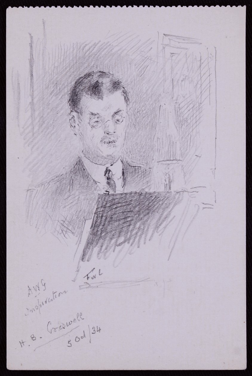 Portret van HB Cresswell door Francis Wilfred Lawson