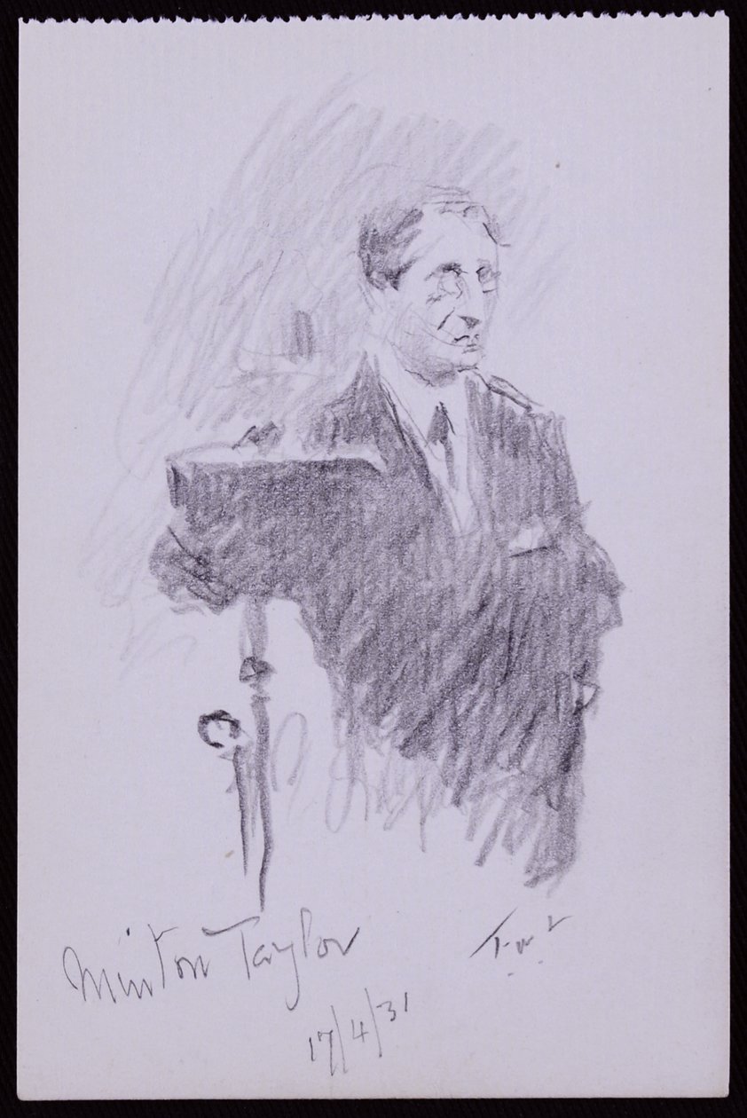 Portret van R. Minton Taylor door Francis Wilfred Lawson