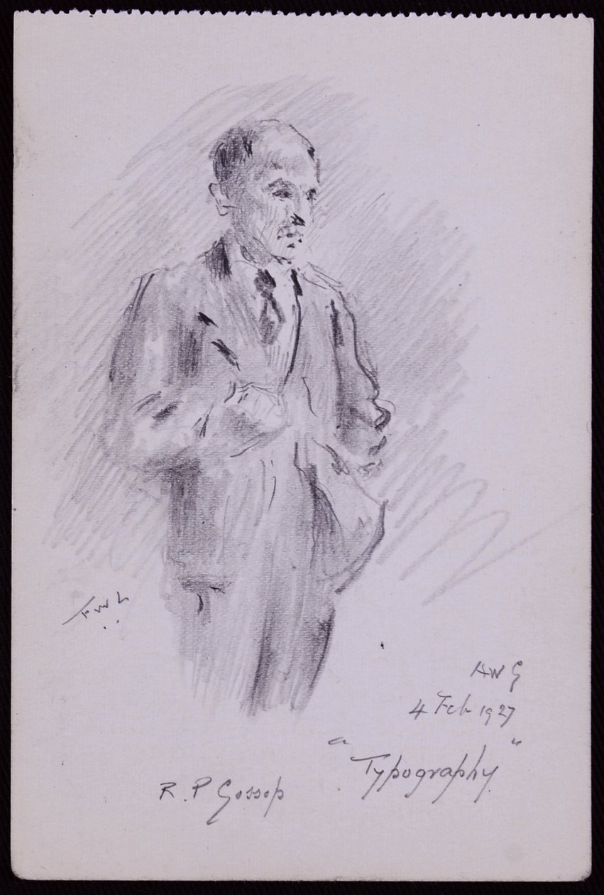 Portret van R Percy Gossop door Francis Wilfred Lawson