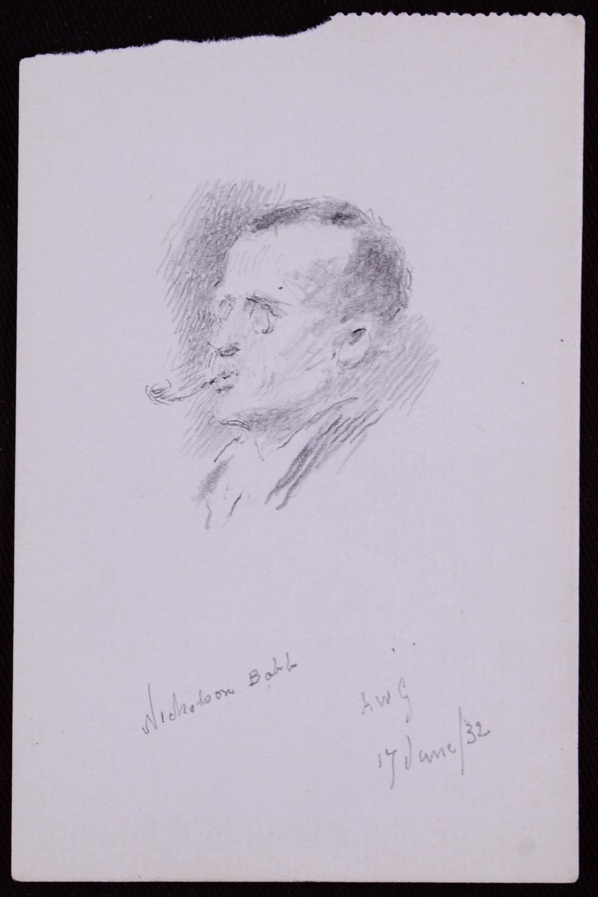 Portret van S Nicholson Babb door Francis Wilfred Lawson