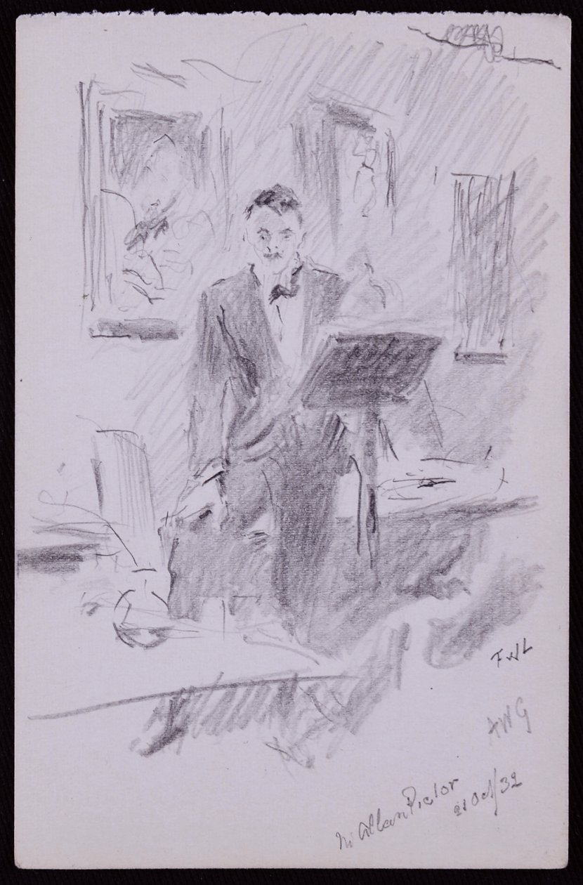 Portret van W Allan Pictor door Francis Wilfred Lawson