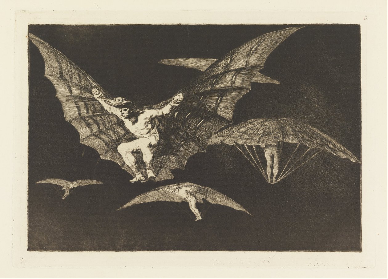 Manier van vliegen, plaat 13 in Spreuken door Francisco de Goya
