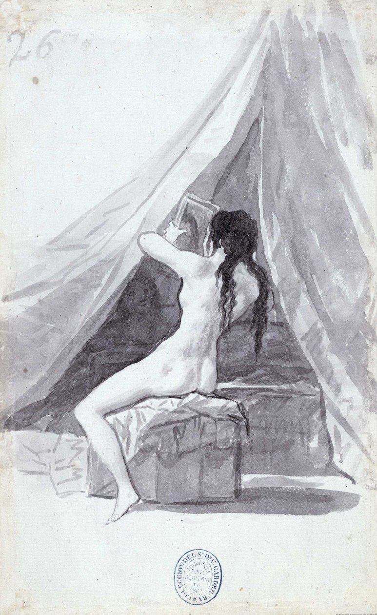 Naakte Vrouw met Spiegel door Francisco de Goya