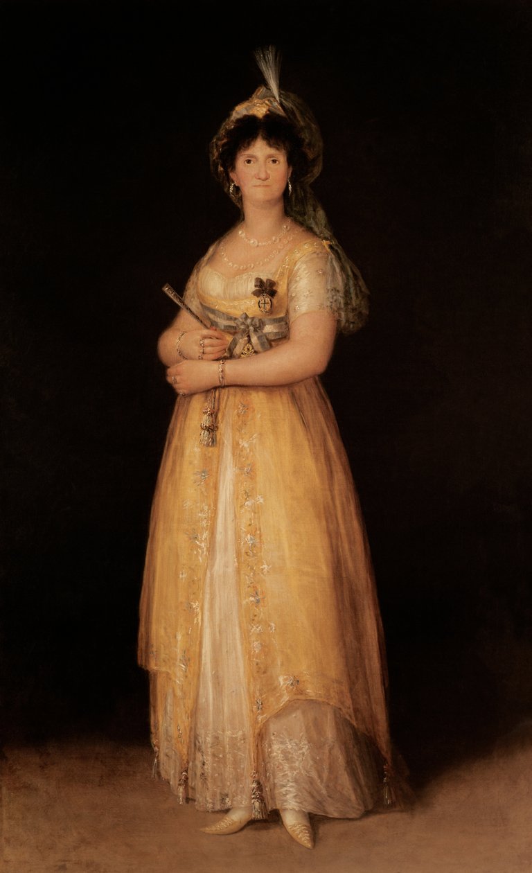 Portret van koningin Maria Luisa (1751-1819) vrouw van koning Karel IV (1788-1808) van Spanje door Francisco de Goya