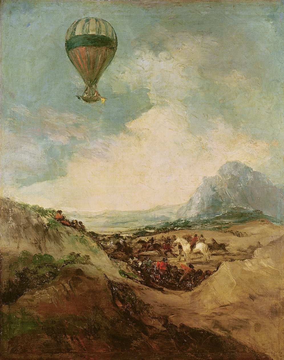 De ballon of, de opstijging van de Montgolfier door Francisco de Goya