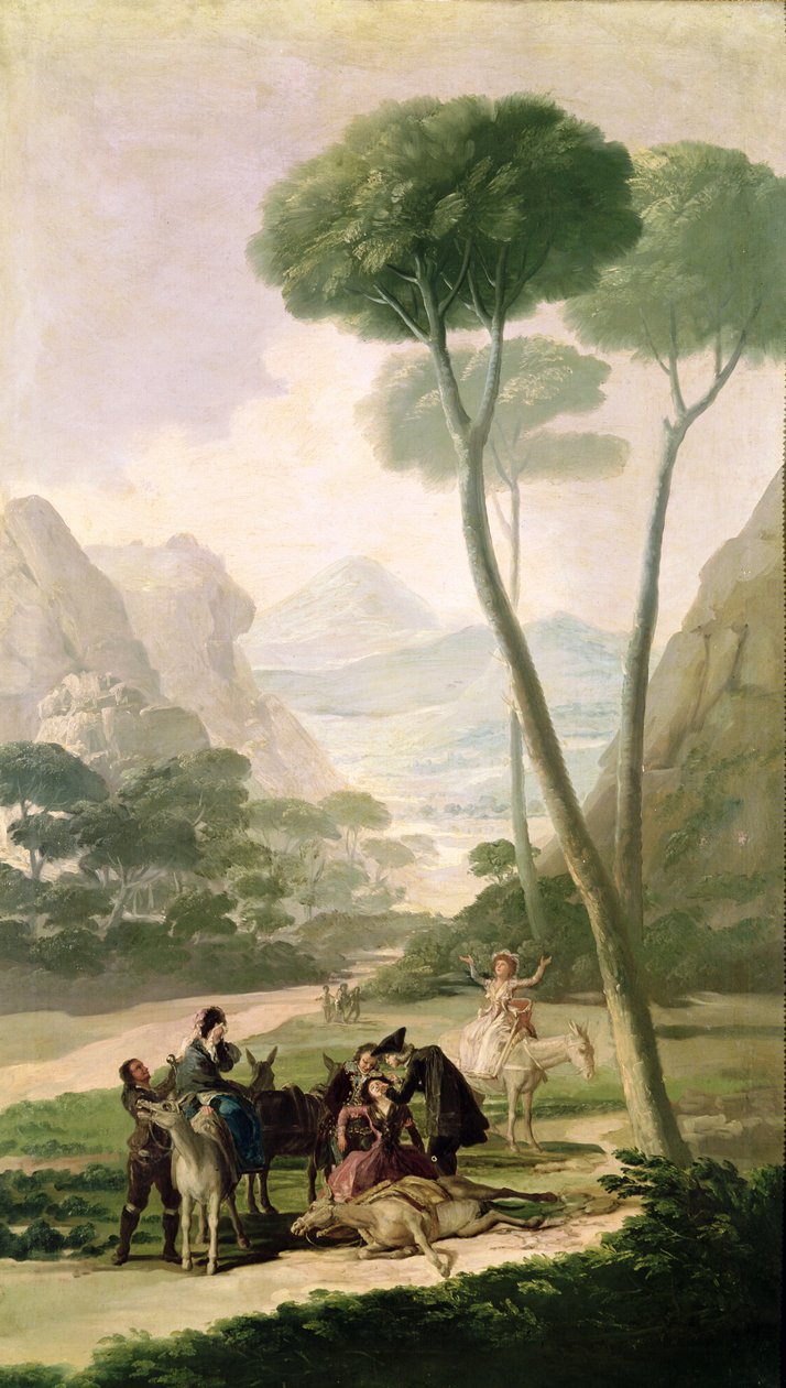 De val of het ongeluk, 1787 door Francisco de Goya