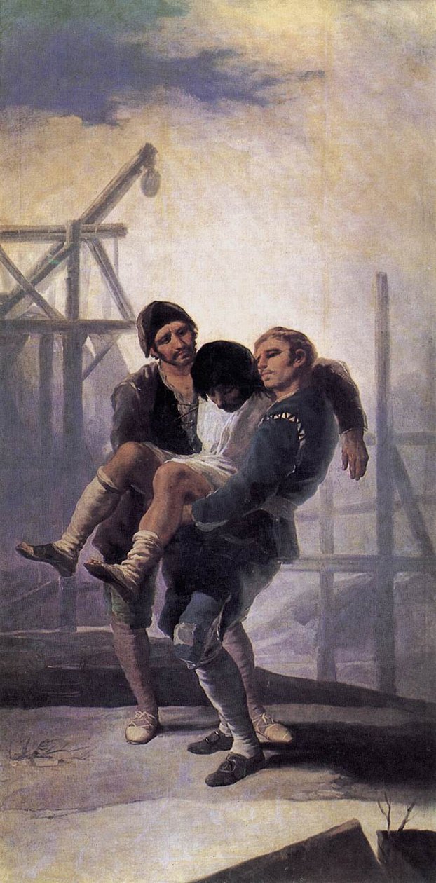 De gewonde metselaar door Francisco de Goya