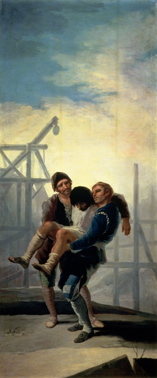 De gewonde metselaar, 1786-7 door Francisco de Goya